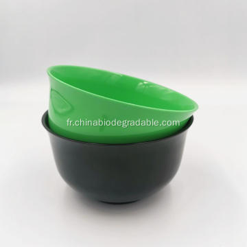 Bols de vaisselle en vert à base de maïs naturel compostable
